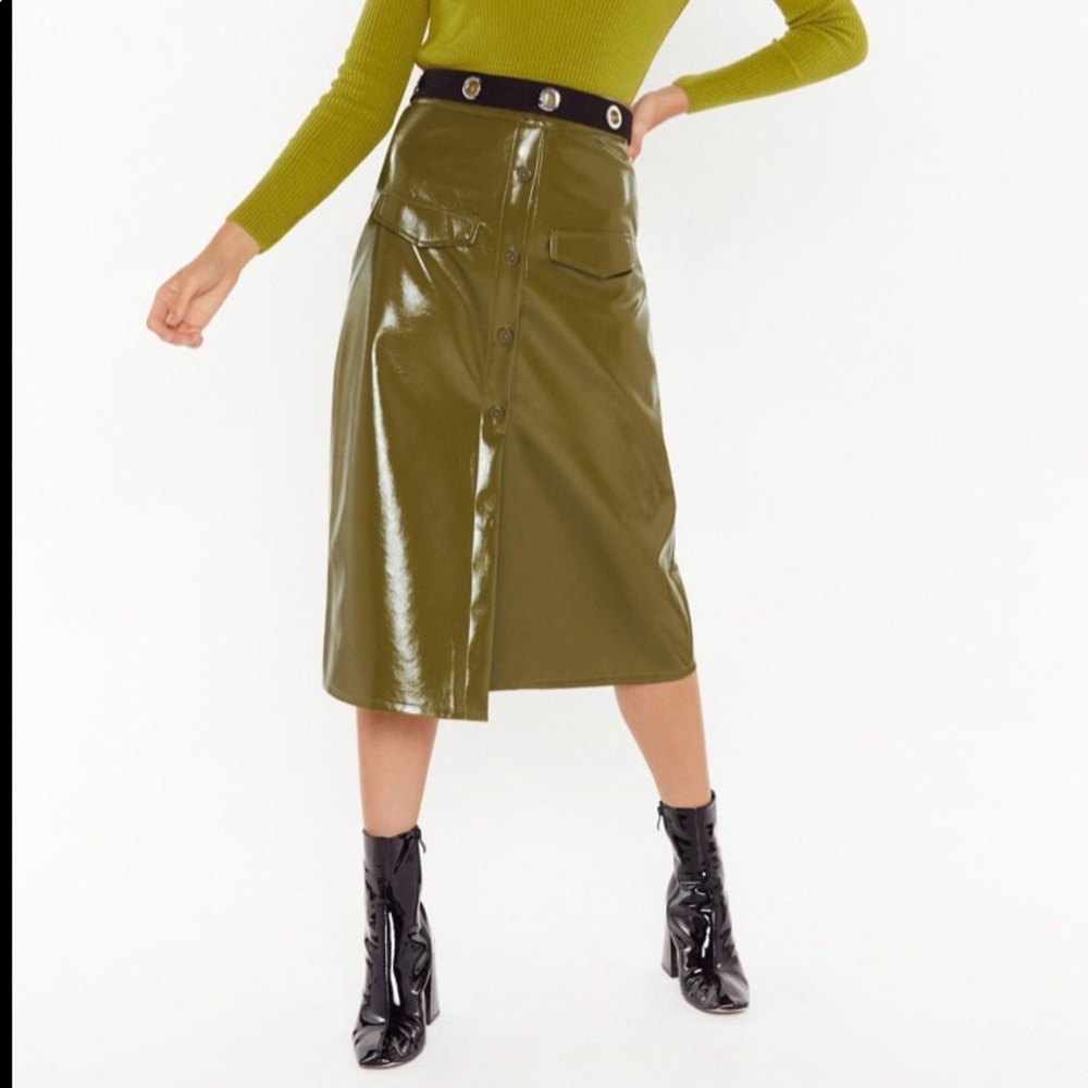 Nasty Gal Vinyl Midi Skirt